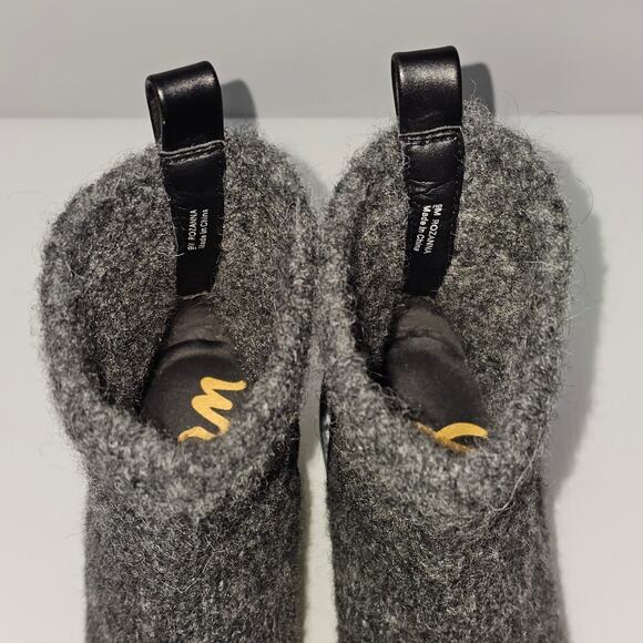 NEW Sam Edelman Rozanna Ankle Boot Women 9 Charcoal Gray Sweater Knit Block Heel - Picture 9 of 14